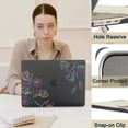thumbnail image 4 of Gradient Case for MacBook 12 inch 2017 2016 2015 A1534 with Retina Display,Matte Frosted Plastic Laptop Hard Shell Case Protective Cover for MacBook 12" A1534,Flowers, 4 of 7