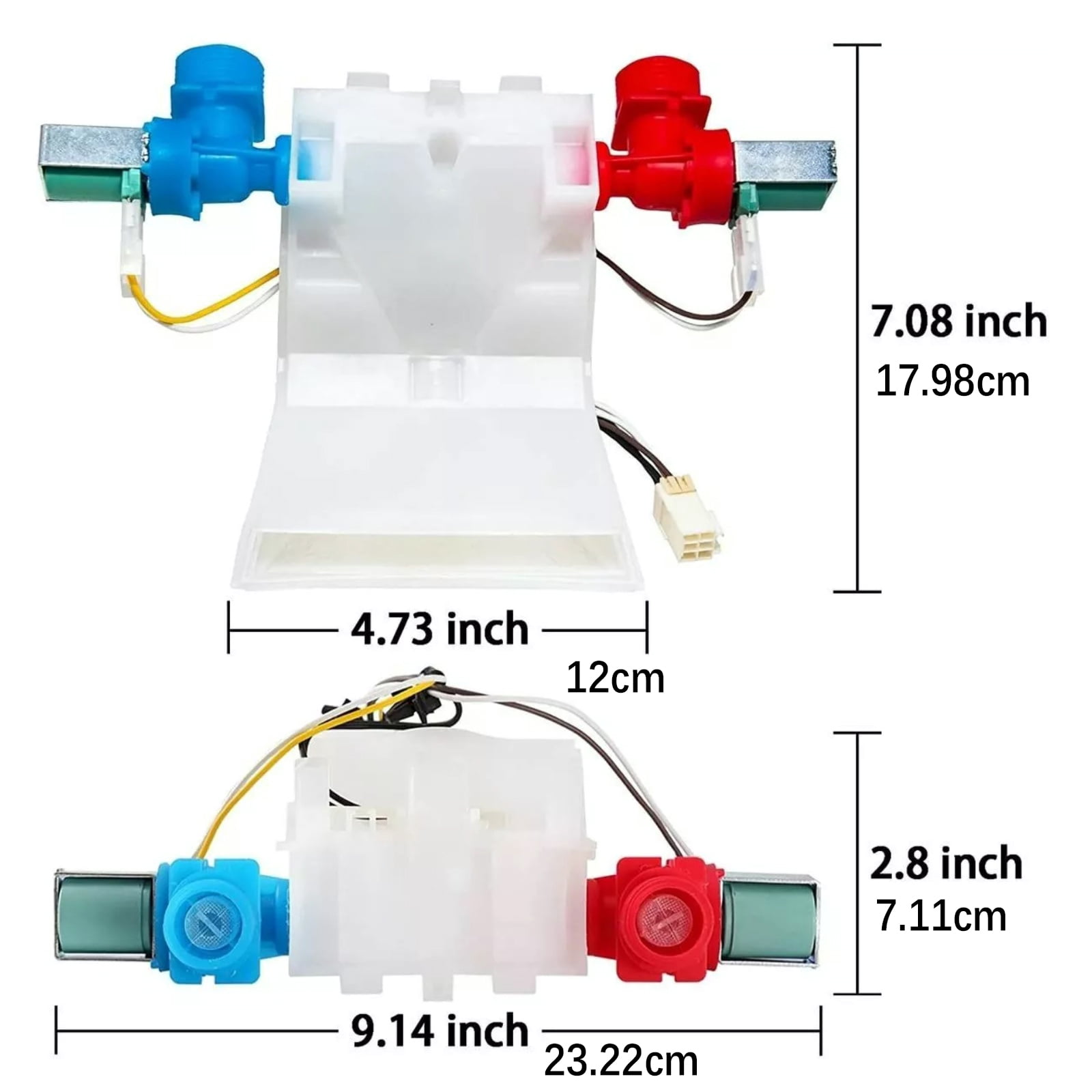 NATEFEMIN Washer Water Inlet Valve Replacement W10144820 for Whirlpool for Kenmore AP6015761 AC120V