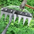 thumbnail image 3 of JilgTeok 1 Packs Hoe Weeding Rake and Sturdy Heavy Duty Garden Metal Rake Digging Cultivating Garden Rake for Farming Gardening Weeding Garden Loosening Soil Weeding, 3 of 3