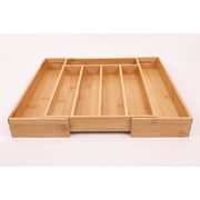 Better Homes & Gardens Natural Bamboo Expandable Cutlery Tray Drawer Organizer-13.98‘’ x 10.04‘’-15.35‘’ x 1.97‘’