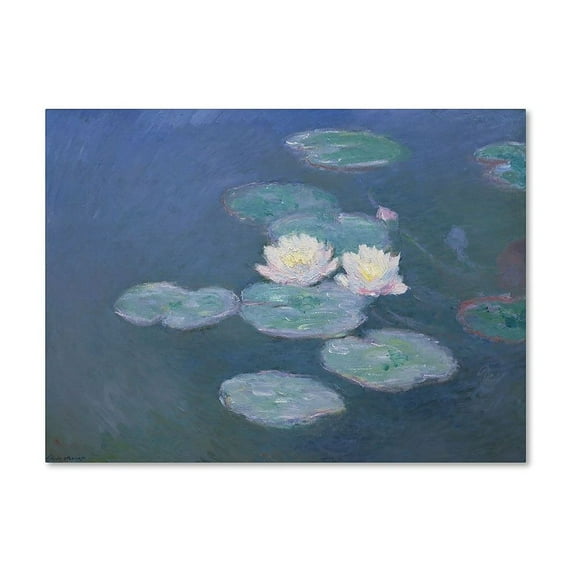 Trademark Fine Art "Waterlilies, Evening" Canvas Art by Claude Monet