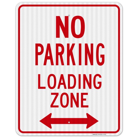 No Parking Sign, Loading Zone Sign,