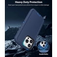thumbnail image 3 of iPhone 14 Pro Case Cover Dual Layer Rugged / Heavy Duty / Shockproof 6.1" Navy, 3 of 6