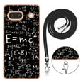 thumbnail image 7 of for Google Pixel 7a Crossbody Strap Phone Case, Anti-Fall Pattern Clear Design Transparent Soft & Flexible TPU Drop and Shockproof Protective Cover with Adjustable Nylon Neck Strap, Equation, 7 of 7