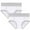 White, variant on 5 PCS High Waist Panties for Women Tummy Control Plus Size Cotton Underwear Full Coverage Comfy Ladies Briefs 3XL