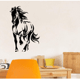 thumbnail image 3 of Stallion Horse Silhouette Beautiful Portrait Tough Stallion Horse Horses Vinyl Wall Art Sticker Wall Decal Home Kids Room Farm House Room Girls Boys Room Wall Décoration Design Size (20x14 inch), 3 of 3