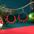 thumbnail image 6 of HPINK-T Christmas Earrings X-Mas Bell Hoop Earrings for Women Holiday Party Dangle Earring Festive Gift for Women, 6 of 7
