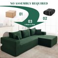 thumbnail image 6 of 110” Cloud Sectional Couch, Boneless Sofa for Living Room, Modular Sectional Sofa with Deep Seat, Comfy Fluffy Couch with L-Shaped Chaise, No Assembly Required (Right-Facing Chaise, Green), 6 of 6