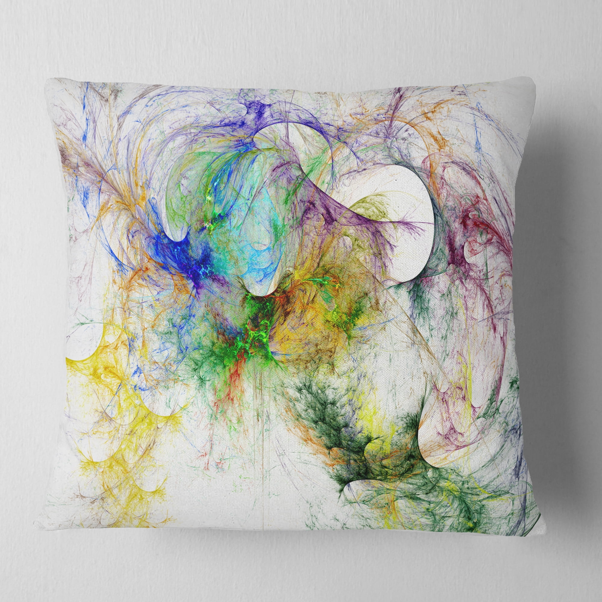 Designart Wings of Angels Purple - Abstract Throw Pillow - 18x18