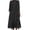 Linen Dress Women-A07 Black, variant on Mifsaly White Beach Dress Women Linen Dresses Maxi Long Sleeve Button Down Pleated Flowy Summer Vacation Clothing L