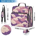 thumbnail image 2 of FORMRS Zipper Binder with Shoulder Strap 2-inch Ring 500 Sheet Capacity File Bag, Purple Wave Pattern, 2 of 5