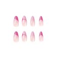 thumbnail image 4 of Fofosbeauty 24pcs Almond Fake Nails Tips, Medium Press on French Nails, Pinky In French Pinks, 4 of 8