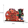 thumbnail image 2 of Decoraciones De Madera Para Halloween, Letrero De Calabaza De Terror, Adornos De Escritorio Para Decoración De Fiesta De Halloween Speravity HA037433-00, 2 of 6