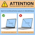 thumbnail image 2 of Fintie Case for 12.4 Inch Microsoft Surface Laptop Go 2 (2022 Release) / Surface Laptop Go (2020 Release) - Protective Snap On Hard Shell Cover,&nbsp;Crystal Black, 2 of 6