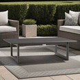 thumbnail image 2 of Menorca Aluminum Outdoor Coffee Table in Dark Gray, 2 of 11