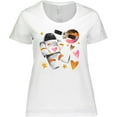 thumbnail image 3 of Inktastic Astronaut Valentine Outer Space Hearts Women's Plus Size T-Shirt, 3 of 5