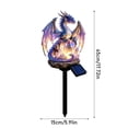 thumbnail image 3 of 18 Inch Crystal Dragon Solar Garden Stake Light, Durable Resin Weather-Resistant Yard Lamp, Fantasy Style Outdoor Decor for Garden Walkways, Porches and Summer Halloween Decorations, 1Pcs, 3 of 12