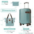 thumbnail image 5 of imerelez Luggage Sets 3 Piece Carry on Luggage 22x14x9 Airline Approved, Lightweight Hardshell ABS Suitcases with Wheels, 20 inch, Blue, 5 of 8