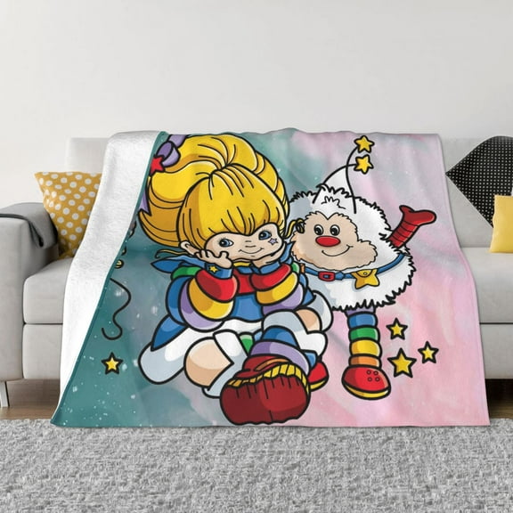 Rainbow Brite Ultra-Soft Micro Fleece Blanket Cozy Blanket Thick Warm Plush Throw Blanket Sofa Cushion