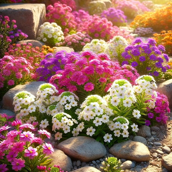 Seeds Multicolor Alyssum Seed Mix 800  MVR1 Seeds for Panting Annual Low-Growing Flower Ground Cover Carpet Flower