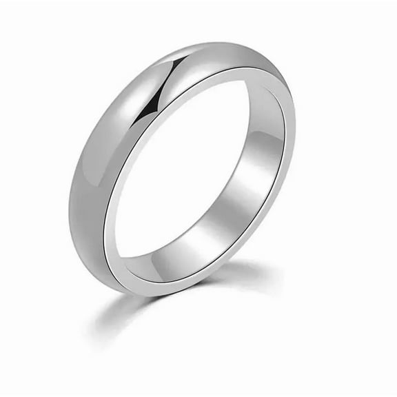 4Mm Silver Gold Plated Stainless Steel Men Women Wedding Ring Band Size R60