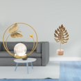 thumbnail image 2 of Escultura De Hoja De Bola De Cristal, Figura De Metal, Adorno De Escritorio, Estatua, Soporte, Forma Abstracta, Artesanías Creativas Nórdicas Para Pasillo, Chimenea, Dormitorio, Sala De, 2 of 8
