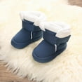 thumbnail image 5 of Toddler Boys Girls Warm Winter Snow Boots,Soft Sole High Tops Ankle Booties Non-slip Prewalker First Walking Crib Shoes, 5 of 9