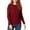 Pomegranate, variant on Jessica Simpson Women's Long Sleeve Roll Neck Sweater, Blue Depths Medium