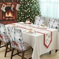 thumbnail image 4 of Christmas Chair Covers Set of 1 Xmas Snowman Truck Pine Tree Leaf Animals Wood Grain Chair Back Covers Stretch Removable Washable Slipcovers Protector for Dining Room Kitchen Party Decor, 4 of 5