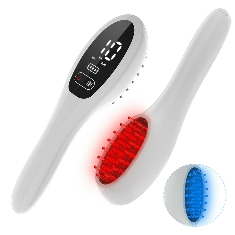 KTS Red Light Therapy 3 in 1 Hair Growth Comb Phototherapy Massage Comb  Vibration Infrared Red Blue Light for Anti Hair Loss Hair Brush Head  Massager