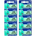 thumbnail image 1 of Murata 379 SR521SW Battery 1.55V Silver Oxide Watch Button Cell (10 Batteries), 1 of 5