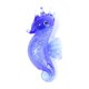 thumbnail image 3 of Accesorios de decoración para acuarios Colgante de caballito de mar de cristal de Murano Colgantes Minifiguras de animales marinos lindos Adornos artesanales de papel de aluminio plateado, 3 of 5