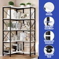 thumbnail image 5 of ModFusion 5-Tier L-Shaped Bookcase Organizer, Corner Shelf with Anti-Tip Brackets, 2-Pack, 5 of 10
