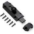 thumbnail image 1 of 1 Safety Lock Latch with Pure Thick Brass Bolt, Heavy Duty Gate Latch, Black, 1 of 5