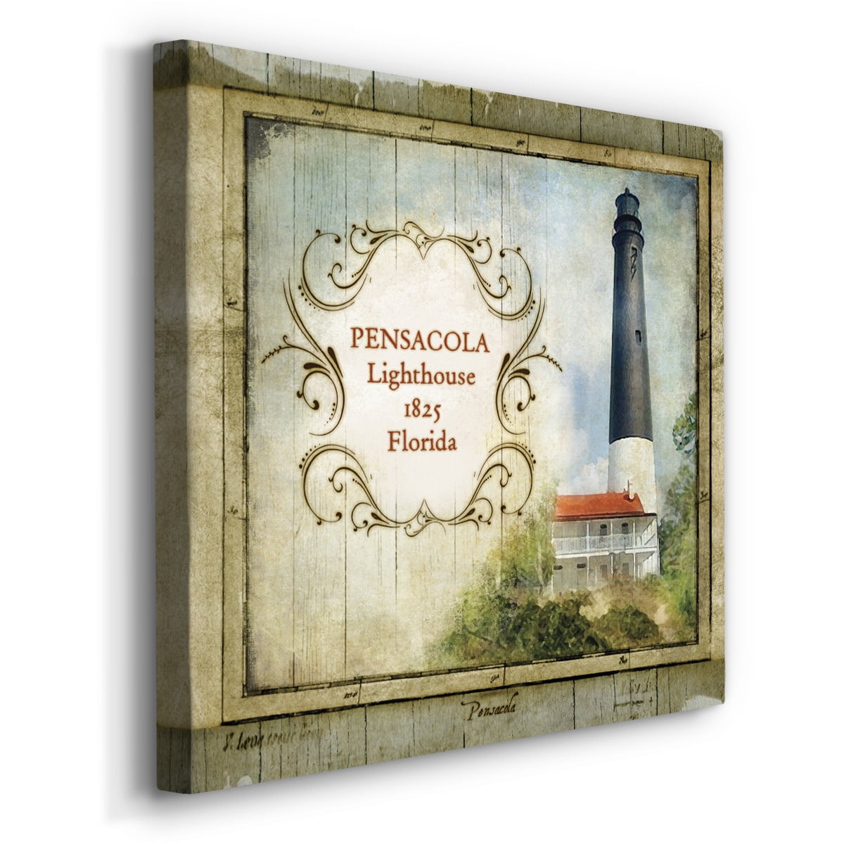 Wexford Home Florida Lighthouse VII-Premium Gallery Wrapped Canvas, 10" x 10" - Ready to Hang