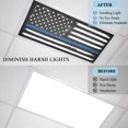 thumbnail image 6 of 3 Pack Magnetic Fluorescent Light Covers, 2x4 Ft,American Flag Black Flag Pentagram Vintage Stripes Magnetic Light Covers for Ceiling Lights Classroom Office Home Decor, 6 of 9