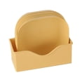 thumbnail image 2 of Set of 5 Plastic Plates With Holder Durable Shatterproof Deep Plates Solid, 2 of 3