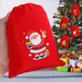 thumbnail image 3 of Bolsas de regalo de algodón con cordón para Navidad, bolsita pequeña para galletas, dulces, decoración navideña, 10/5/1 piezas, 2024, 3 of 4