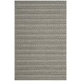 thumbnail image 4 of SAFAVIEH Montauk Randall Geometric Striped Cotton Area Rug, Ivory/Black, 5' x 8', 4 of 10
