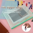 thumbnail image 1 of Mesh Zipper Pouch 25 Pcs 5 Color Document Bags with Zipper 13 x 4” Plastic Mesh Bag for File  A4 Paper Document Magazine (Red  Yellow  Blue  Green  White), 1 of 8