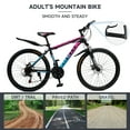 thumbnail image 2 of Mountain Bike, 24 Speeds with V/Disc Brakes High-Carbon Steel Frame Mens Womens Mountain Bike, 24 26 27.5 Inch Front Suspension MTB Bicycle for Adult & Teenagers, 2 of 10