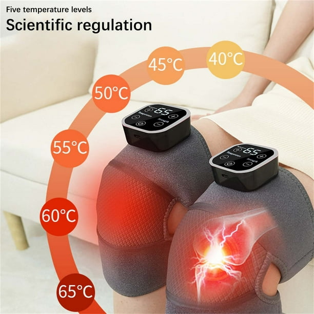 Rodilleras térmicas de masaje con compresas calientes que mantienen el calor, carga USB inteligente, rodilleras de ajenjo sin banco de energía, rodilleras eléctricas térmicas