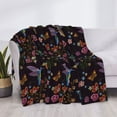 thumbnail image 3 of Disketp Humming Bird And Tropical Flowers Flannel Blankets - Thick and Warm Blanket for Winter, Soft Fuzzy Plush King Blanket for All Seasons40"x30", 3 of 6