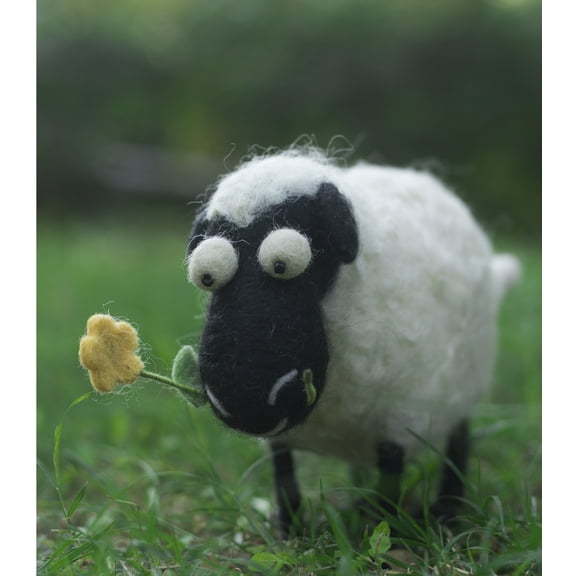 De Kulture Works Wool Felt Valais Black nose Sheep Eco Friendly Stuffed Ornament
