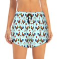 thumbnail image 2 of Rateoe Roosters And Plants Printed 2 in 1 Women's Workout Shorts for Athletic Gym Running Shorts with Phone Pockets-XX-Large, 2 of 7