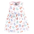 thumbnail image 4 of Hudson Baby Conjunto De Cárdigan Y Algodón Para Niñas, Vestido Informal, Mariposa Pastel 4T Us, 4 of 5