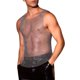 thumbnail image 4 of Camiseta sin mangas brillante de malla para hombre INSPIRE CHIC con strass, camiseta metálica transparente para rave, chaleco plateado, 4 of 6