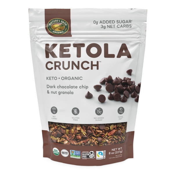 Nature's Path Ketola Crunch Organic Dark Chocolate Chip Keto Nut Granola, Gluten Free, 8 oz