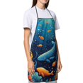 thumbnail image 4 of Sikiie Whimsical Underwater Fantasy Aprons for Kitchen Cooking Aprons, Chef Apron for Men Women Chef, 4 of 7