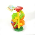 thumbnail image 4 of Bisontec Double Sand Wheel Beach Toy Set With Bucket, Shovels, Rakes, Sailboat and 3 Molds, 4 of 8